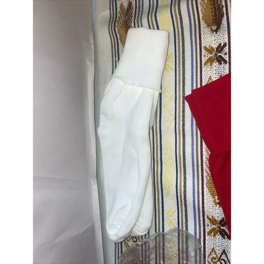 Two pairs of Red Girls Vintage Nylon Socks Sz 8 (white pair not‎ included)
